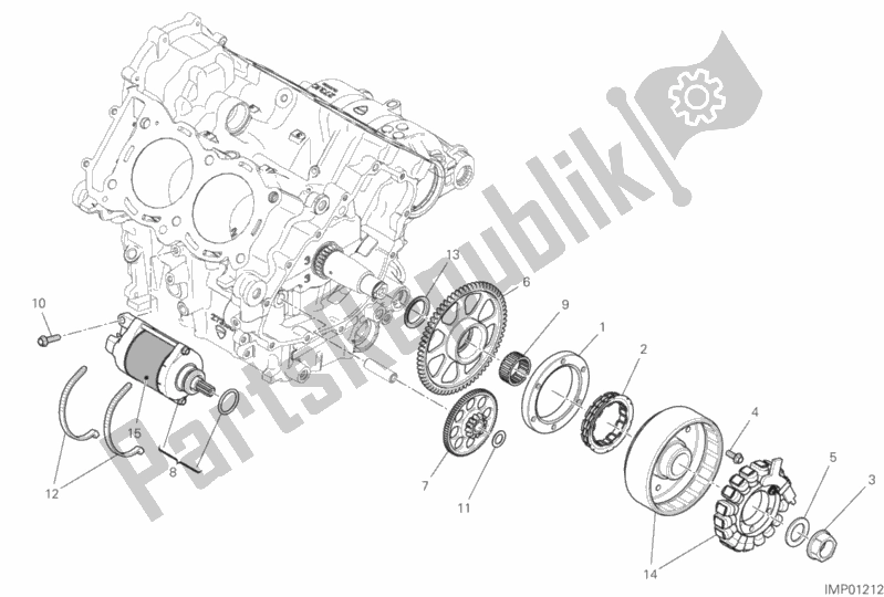 Toutes les pièces pour le Démarrage Et Allumage électrique du Ducati Superbike Panigale V4 S Corse USA 1100 2019